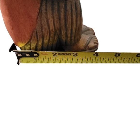 Vintage Hand Carved Wood Figure Man Turban Seated Pose Folk Art - Picture 7 of 8